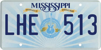 MS license plate LHE513
