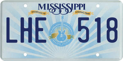 MS license plate LHE518