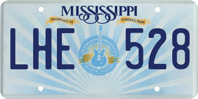MS license plate LHE528