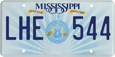 MS license plate LHE544