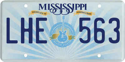 MS license plate LHE563
