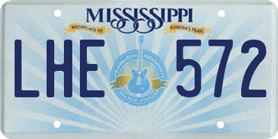 MS license plate LHE572