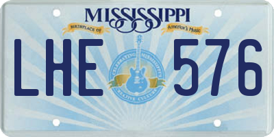 MS license plate LHE576
