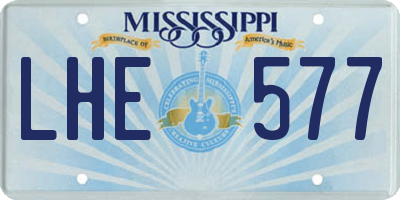 MS license plate LHE577