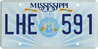 MS license plate LHE591
