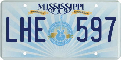 MS license plate LHE597