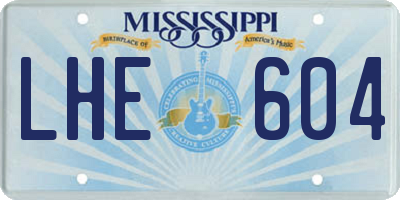 MS license plate LHE604