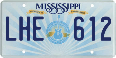 MS license plate LHE612