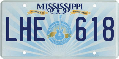 MS license plate LHE618