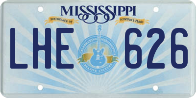 MS license plate LHE626