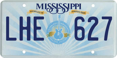 MS license plate LHE627