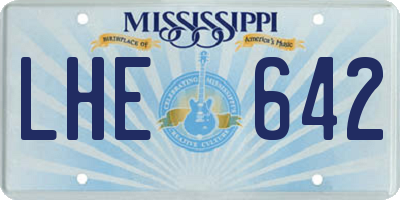 MS license plate LHE642