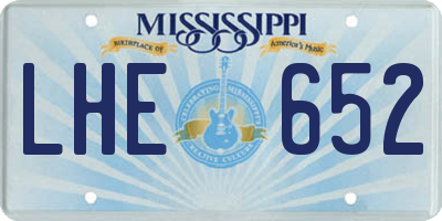 MS license plate LHE652