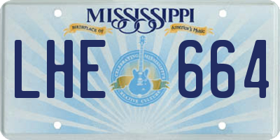 MS license plate LHE664
