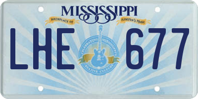 MS license plate LHE677