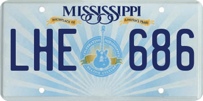 MS license plate LHE686