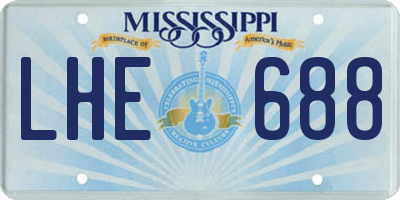 MS license plate LHE688