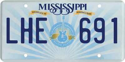 MS license plate LHE691