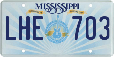 MS license plate LHE703