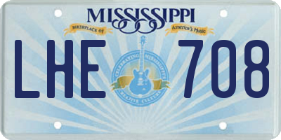 MS license plate LHE708