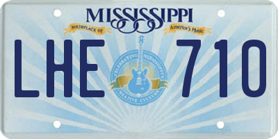 MS license plate LHE710