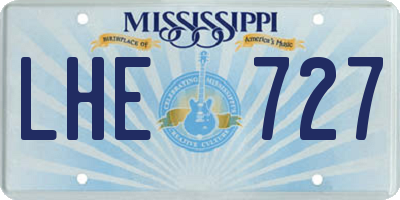 MS license plate LHE727