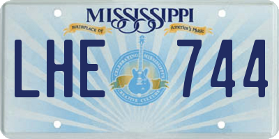 MS license plate LHE744