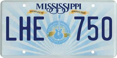 MS license plate LHE750