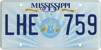 MS license plate LHE759