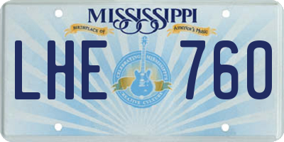 MS license plate LHE760