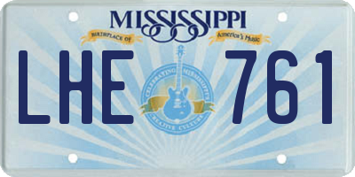 MS license plate LHE761