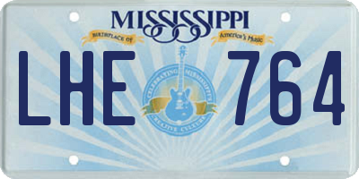 MS license plate LHE764