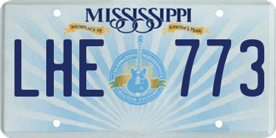 MS license plate LHE773