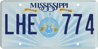 MS license plate LHE774