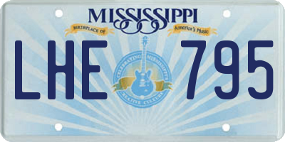 MS license plate LHE795