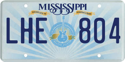 MS license plate LHE804
