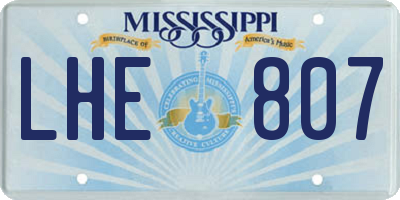 MS license plate LHE807