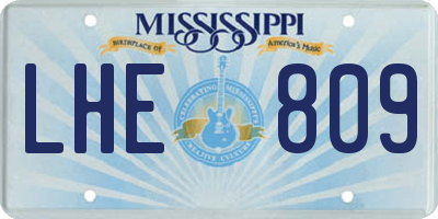MS license plate LHE809