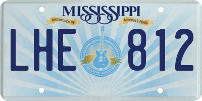 MS license plate LHE812