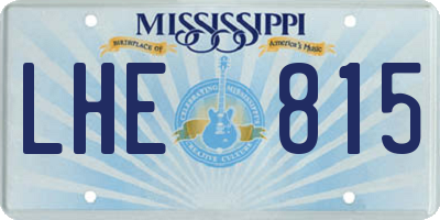 MS license plate LHE815
