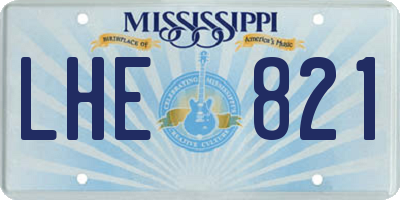 MS license plate LHE821