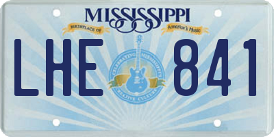 MS license plate LHE841
