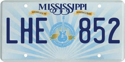 MS license plate LHE852