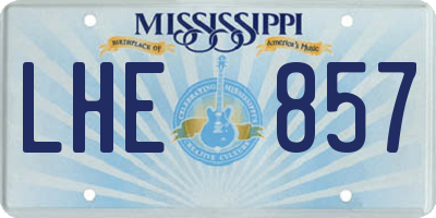 MS license plate LHE857