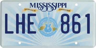 MS license plate LHE861