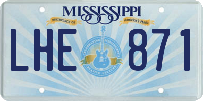 MS license plate LHE871