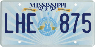MS license plate LHE875