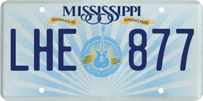 MS license plate LHE877