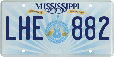 MS license plate LHE882