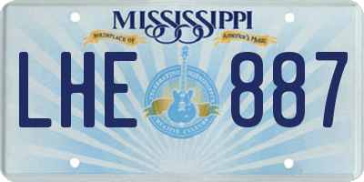 MS license plate LHE887